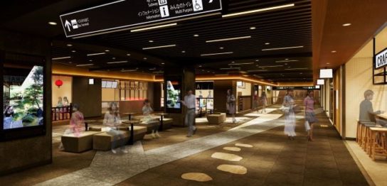 京都駅前地下街ポルタ西エリア飲食店ゾーン