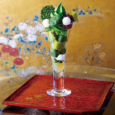 辻利兵衛本店おすすめ「宇治抹茶ぱふぇ〈宇治譽れ〉」