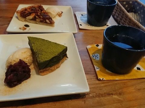 宇治抹茶のスイーツ＋宇治ほうじ茶テイクアウトセット（musubi sweets factory）