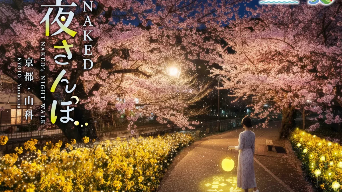 山科疏水公園初の夜桜ライトアップ