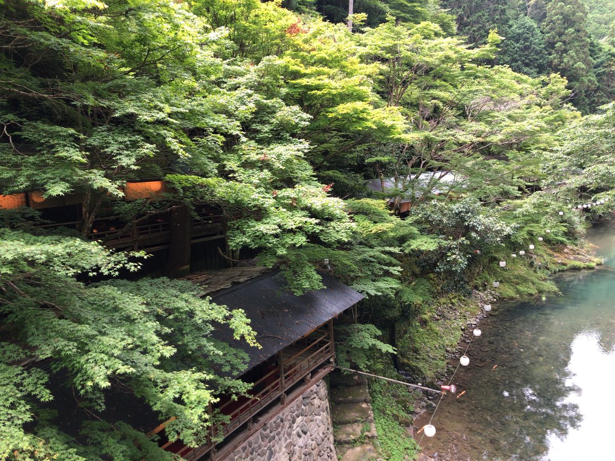 【京都高雄 川床】京都高雄 もみぢ家 川床ランチプラン 川のせせらぎに癒される川床料理