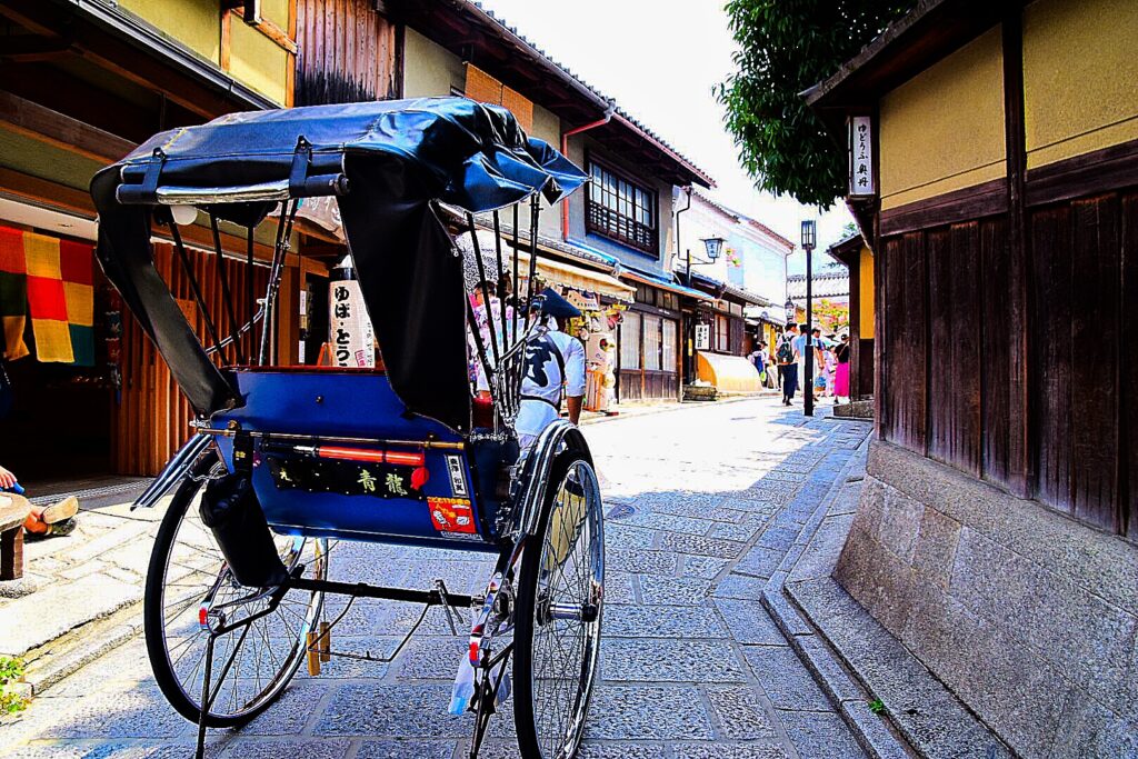 京都で人力車