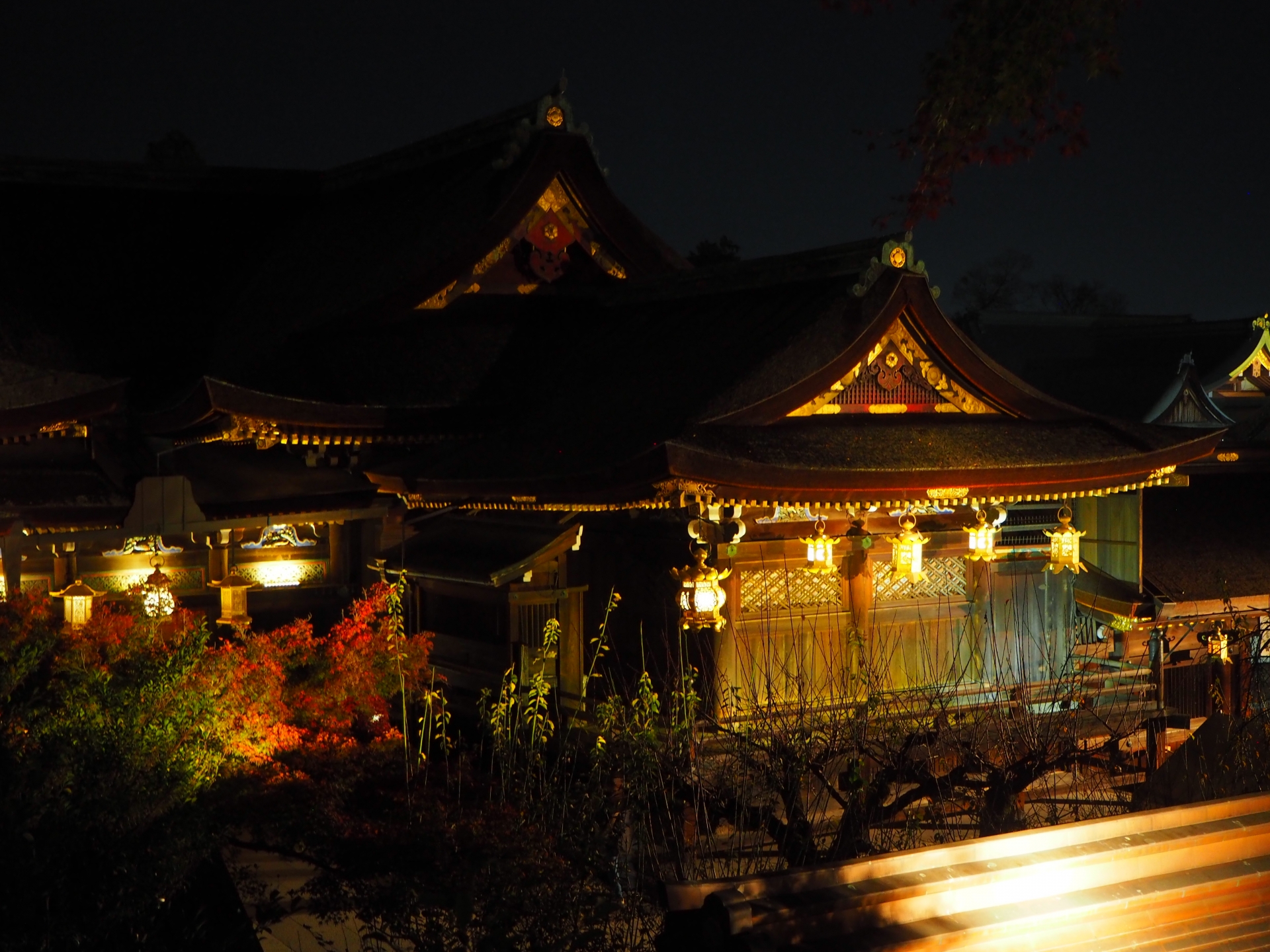 【京都 夜のバスツアー】夜の夏の旅 北野天満宮 御手洗川足つけ燈明神事と国宝御本殿石の間通り抜け神事